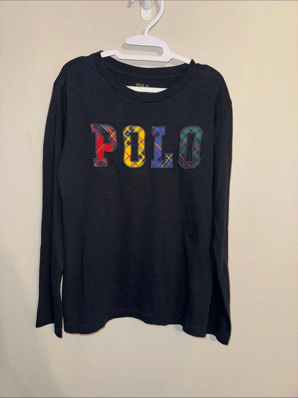 Polo by Ralph Lauren Kids Black Long-Sleeve Logo T Size 8/10